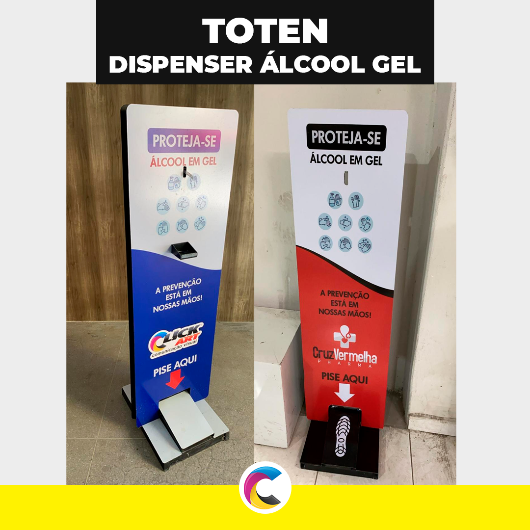 Totem Dispenser para Álcool em Gel